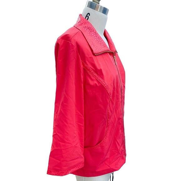 NEW Zenergy Chicos sz 2 Full Zip Jacket Lightweight+ Matching Capris Sport Coral - Picture 3 of 7
